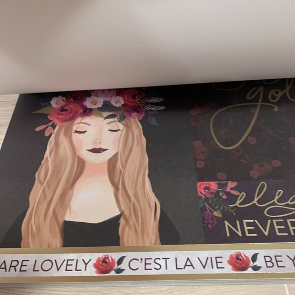 Craft Smith "Dark Floral" 12x12 Paperpad 48 Sheets Cardstock - Picture 13 of 14